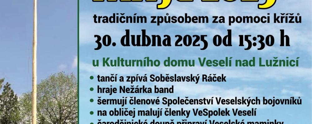 Stavění veselského Máje 2025
