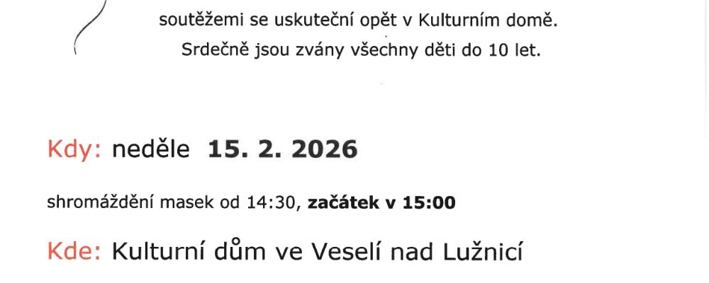 Farní karneval 2026